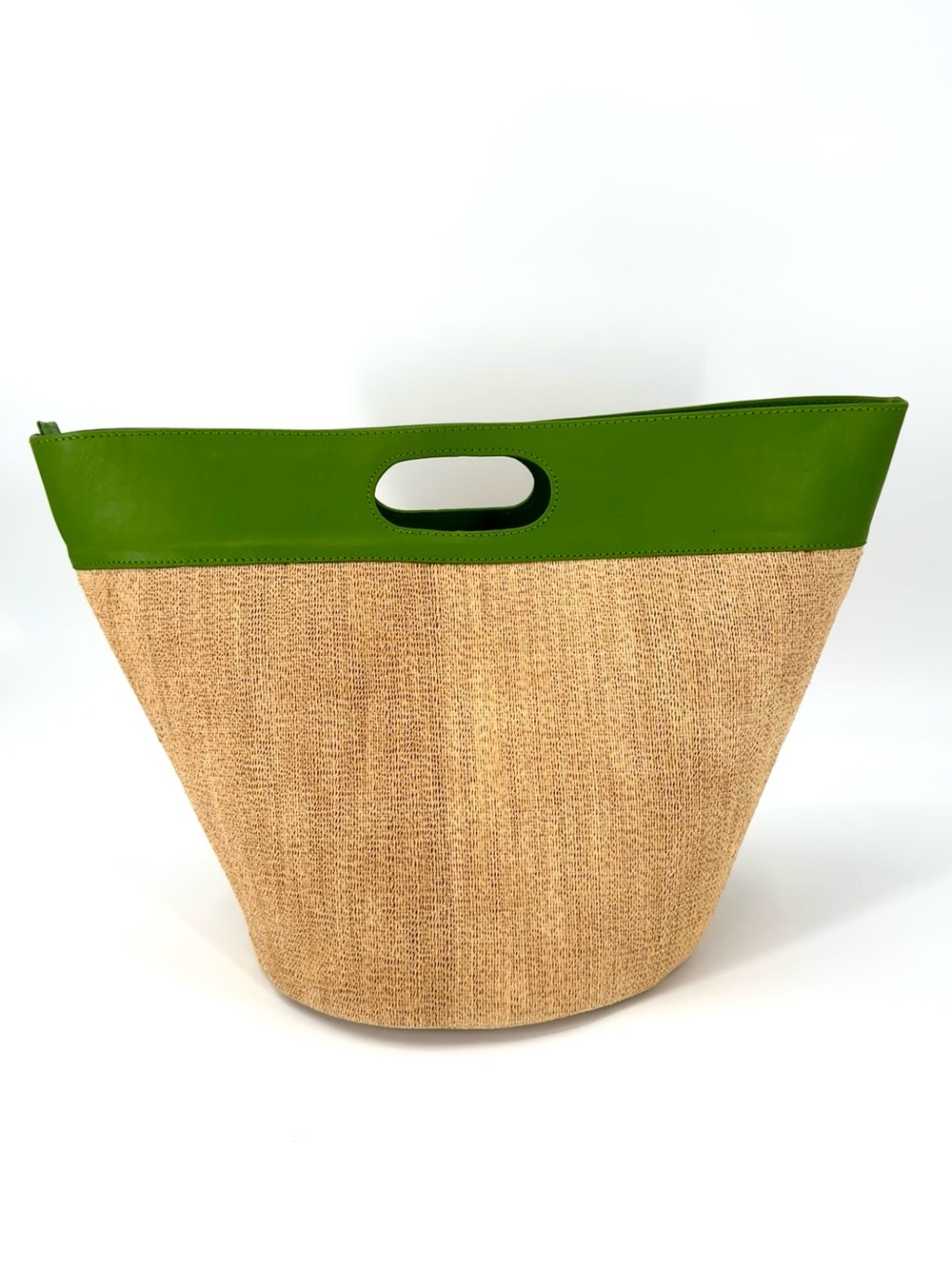 PUTU by J. MacLEAR All Natural Woven Raffia Basket Large Tote Bag